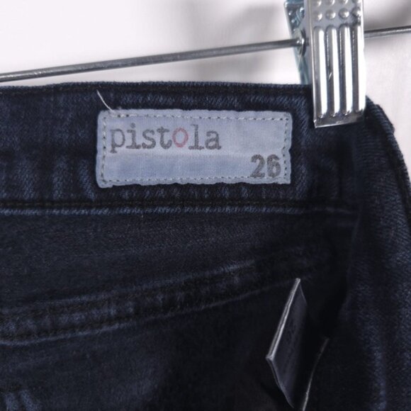 PISTOLA USA🇺🇸MADE Flare Raw Hem Mid Rise Jeans‎ Size 26 - Picture 6 of 13